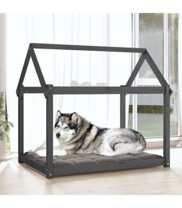 Dog Bed Grey 111x80x100 cm Solid Wood Pine