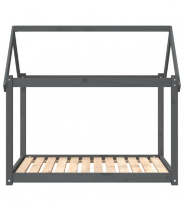 Dog Bed Grey 111x80x100 cm Solid Wood Pine