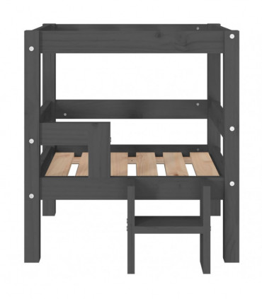 Dog Bed Grey 55.5x53.5x60 cm Solid Wood Pine