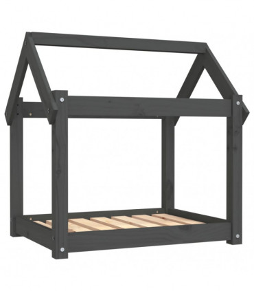 Dog Bed Grey 71x55x70 cm Solid Wood Pine