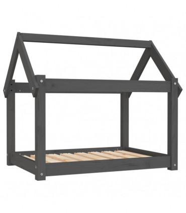 Dog Bed Grey 81x60x70 cm Solid Wood Pine