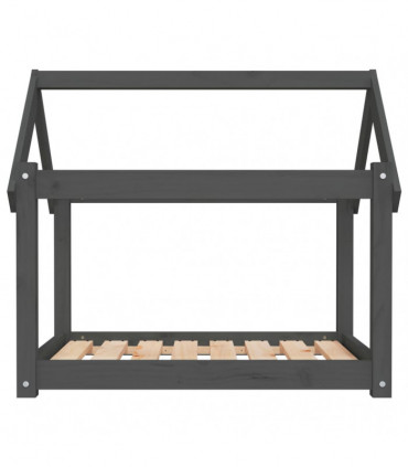 Dog Bed Grey 81x60x70 cm Solid Wood Pine