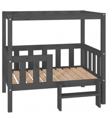 Dog Bed Grey 95.5x73.5x90 cm Solid Wood Pine