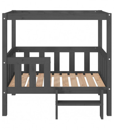 Dog Bed Grey 95.5x73.5x90 cm Solid Wood Pine