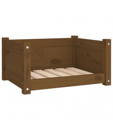 Dog Bed Honey Brown 55.5x45.5x28 cm Solid Pine Wood