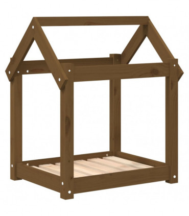 Dog Bed Honey Brown 61x50x70 cm Solid Wood Pine