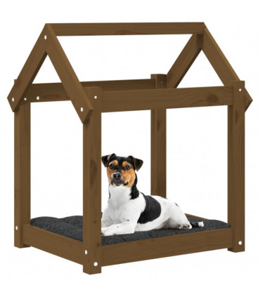 Dog Bed Honey Brown 61x50x70 cm Solid Wood Pine