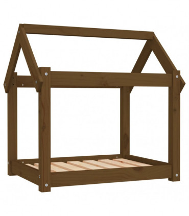 Dog Bed Honey Brown 71x55x70 cm Solid Wood Pine