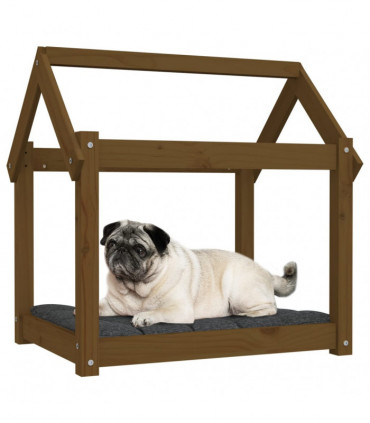Dog Bed Honey Brown 71x55x70 cm Solid Wood Pine
