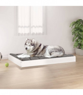 Dog Bed White 101.5x74x9 cm Solid Wood Pine