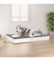 Dog Bed White 101.5x74x9 cm Solid Wood Pine