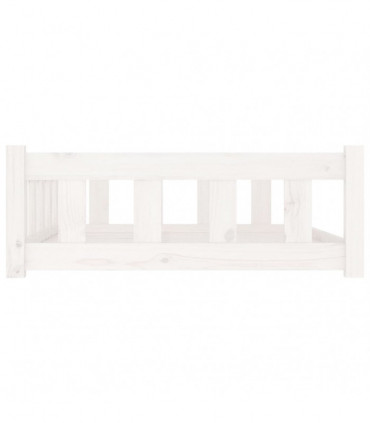 Dog Bed White 105.5x75.5x28 cm Solid Wood Pine