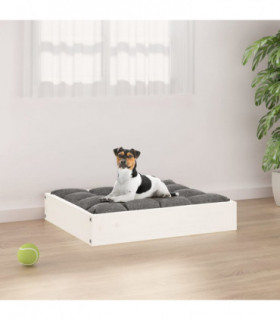 Dog Bed White 51.5x44x9 cm Solid Wood Pine