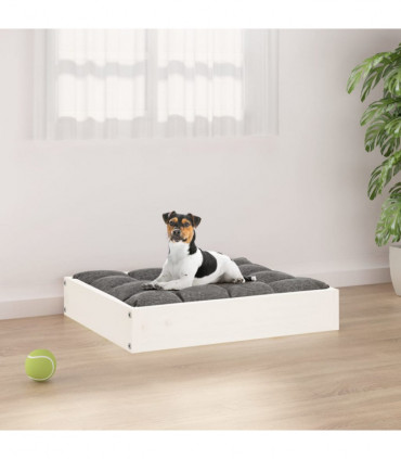 Dog Bed White 51.5x44x9 cm Solid Wood Pine