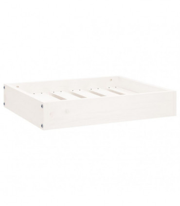 Dog Bed White 51.5x44x9 cm Solid Wood Pine