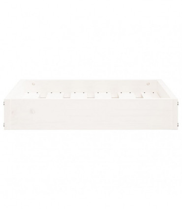 Dog Bed White 51.5x44x9 cm Solid Wood Pine