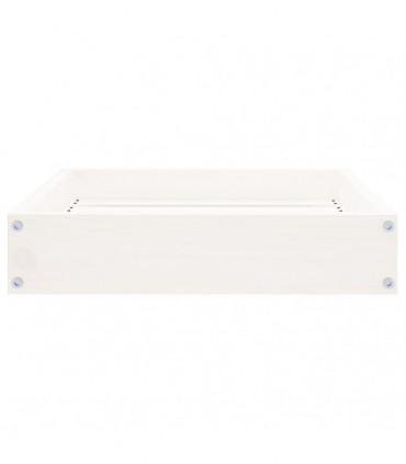 Dog Bed White 51.5x44x9 cm Solid Wood Pine