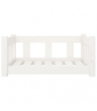 Dog Bed White 65.5x50.5x28 cm Solid Wood Pine