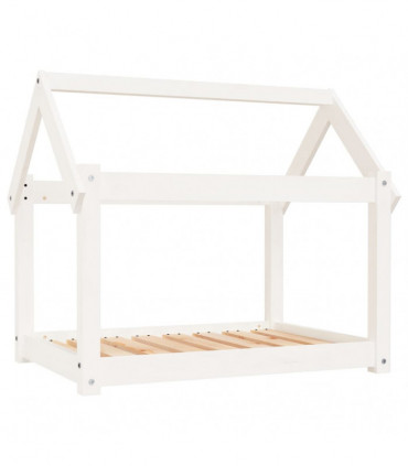 Dog Bed White 81x60x70 cm Solid Wood Pine