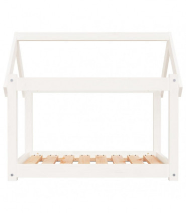 Dog Bed White 81x60x70 cm Solid Wood Pine