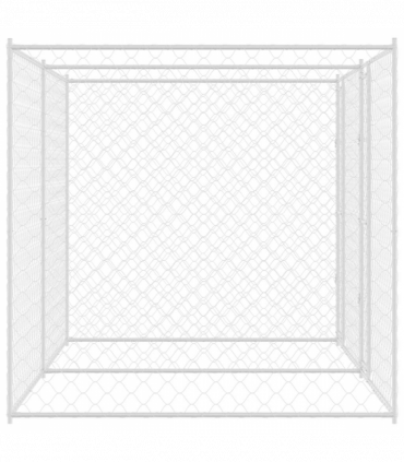 Dog Cage Silver 400 x 200 x 200 cm Galvanised Steel