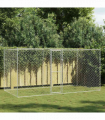 Dog Cage Silver 400 x 200 x 256 cm Galvanised Steel
