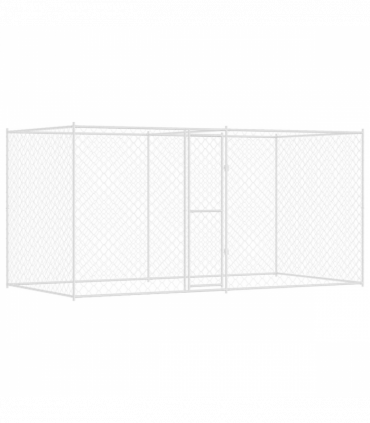 Dog Cage Silver 400 x 200 x 256 cm Galvanised Steel