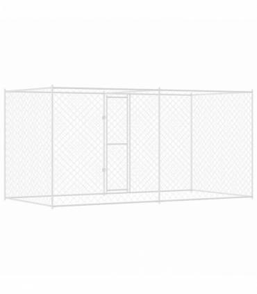 Dog Cage Silver 400 x 200 x 256 cm Galvanised Steel