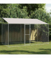 Dog Cage Silver 400 x 200 x 256 cm Galvanised Steel