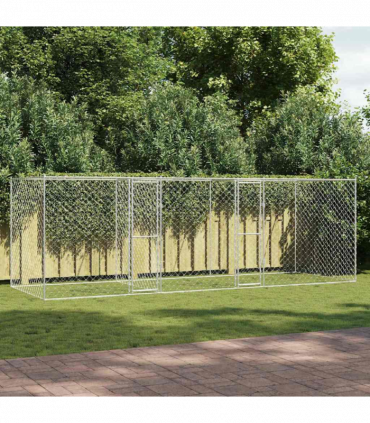 Dog Cage Silver 600 x 200 x 200 cm Galvanised Steel