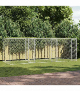 Dog Cage Silver 600 x 200 x 200 cm Galvanised Steel