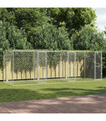 Dog Cage Silver 600 x 200 x 200 cm Galvanised Steel