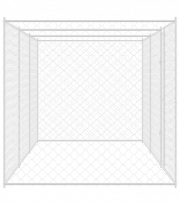 Dog Cage Silver 600 x 200 x 256 cm Galvanised Steel