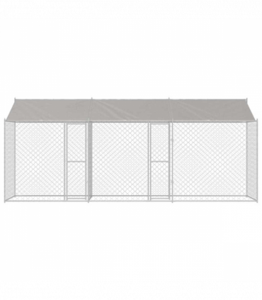 Dog Cage Silver 600 x 200 x 256 cm Galvanised Steel