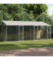 Dog Cage Silver 600 x 200 x 256 cm Galvanised Steel