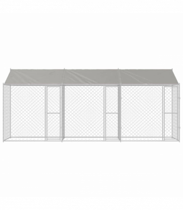 Dog Cage Silver 600 x 200 x 256 cm Galvanised Steel