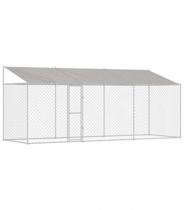 Dog Cage Silver 600 x 200 x 256 cm Galvanised Steel