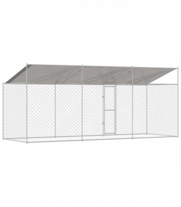 Dog Cage Silver 600 x 200 x 256 cm Galvanised Steel