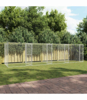 Dog Cage Silver 800 x 200 x 200 cm Galvanised Steel