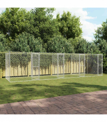Dog Cage Silver 800 x 200 x 200 cm Galvanised Steel
