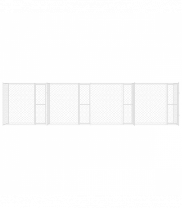 Dog Cage Silver 800 x 200 x 200 cm Galvanised Steel