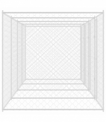 Dog Cage Silver 800 x 200 x 200 cm Galvanised Steel