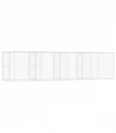 Dog Cage Silver 800 x 200 x 200 cm Galvanised Steel