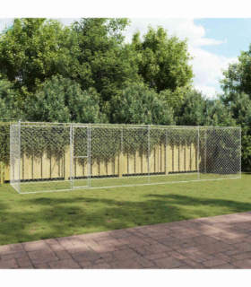 Dog Cage Silver 800 x 200 x 256 cm Galvanised Steel