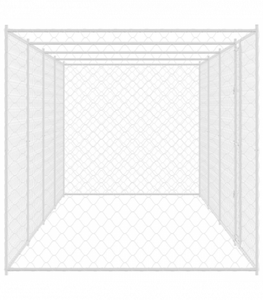 Dog Cage Silver 800 x 200 x 256 cm Galvanised Steel