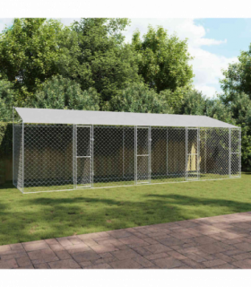 Dog Cage Silver 800 x 200 x 256 cm Galvanised Steel