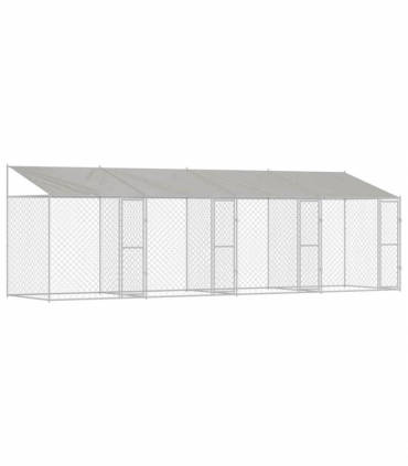 Dog Cage Silver 800 x 200 x 256 cm Galvanised Steel