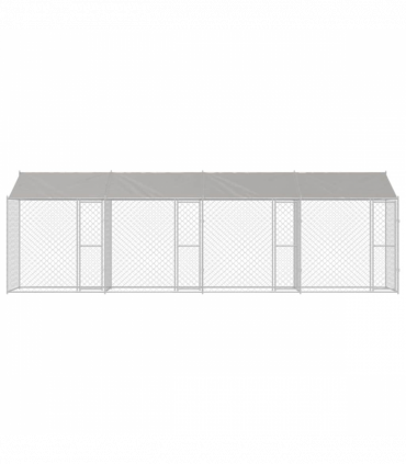 Dog Cage Silver 800 x 200 x 256 cm Galvanised Steel