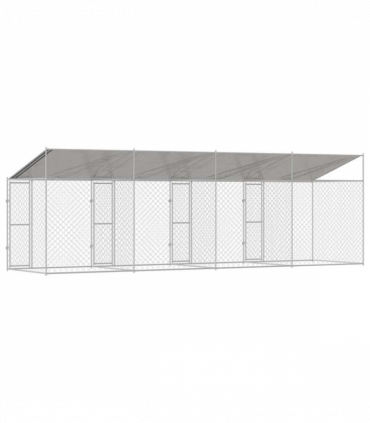 Dog Cage Silver 800 x 200 x 256 cm Galvanised Steel