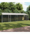 Dog Cage Silver 800 x 200 x 256 cm Galvanised Steel